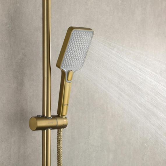 Душевая стойка с термостатом Gappo G2491-3, золото, Цвет производителя: золото фото 36