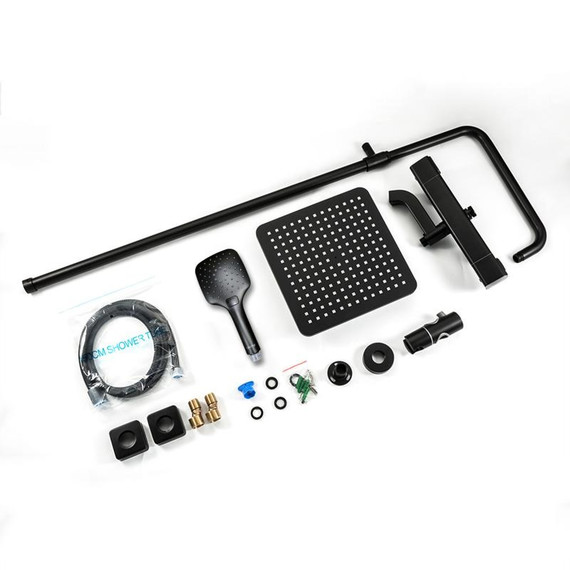 Душевая стойка с термостатом Gappo G2491-6, черный, Цвет производителя: чёрный фото 12