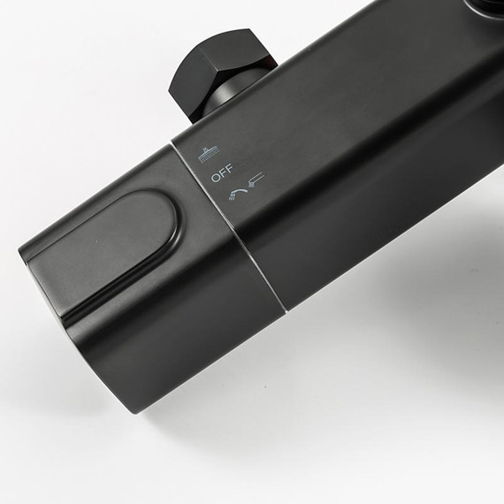 Душевая стойка с термостатом Gappo G2491-6, черный, Цвет производителя: чёрный фото 4