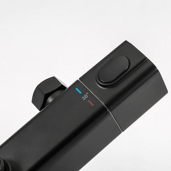 Душевая стойка с термостатом Gappo G2491-6, черный, Цвет производителя: чёрный фото 5