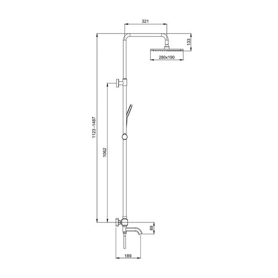 Душевая стойка с термостатом Gappo G2491-9, оружейная сталь, Цвет производителя: оружейная сталь фото 37