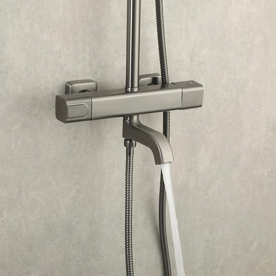 Душевая стойка с термостатом Gappo G2491-9, оружейная сталь, Цвет производителя: оружейная сталь фото 26