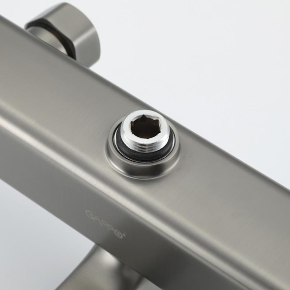 Душевая стойка с термостатом Gappo G2491-9, оружейная сталь, Цвет производителя: оружейная сталь фото 10