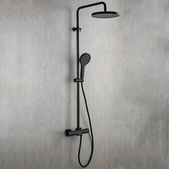 Душевая стойка с термостатом Gappo G2495-76, черный, Цвет производителя: чёрный фото 2