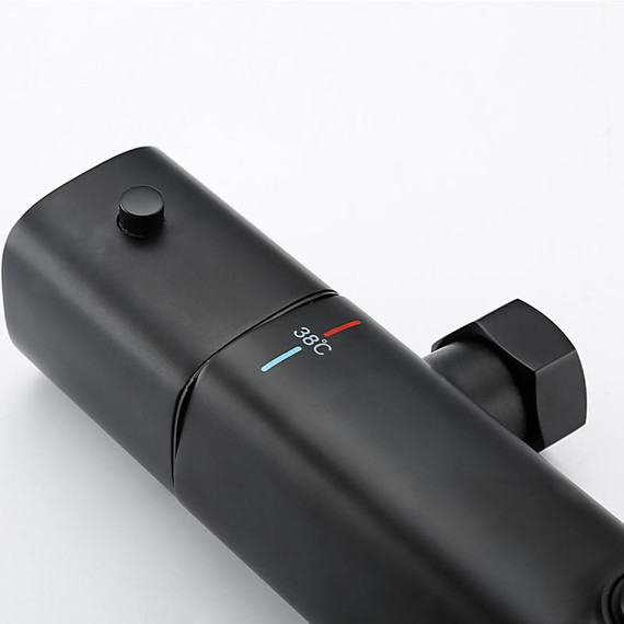 Душевая стойка с термостатом Gappo G2495-76, черный, Цвет производителя: чёрный фото 6