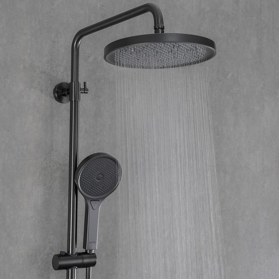 Душевая стойка с термостатом Gappo G2495-79, оружейная сталь, Цвет производителя: оружейная сталь фото 4