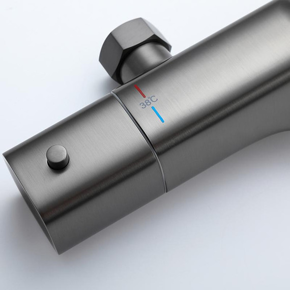 Душевая стойка с термостатом Gappo G2495-79, оружейная сталь, Цвет производителя: оружейная сталь фото 8