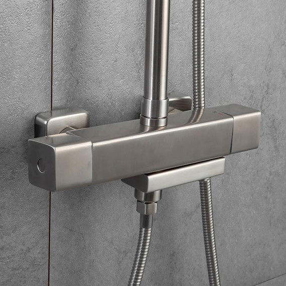 Душевая стойка с термостатом Gappo G2499-40, сатин фото 2