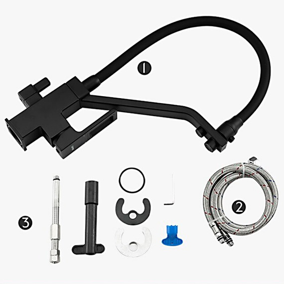 Смеситель для кухни Gappo G4317-6, черный фото 13