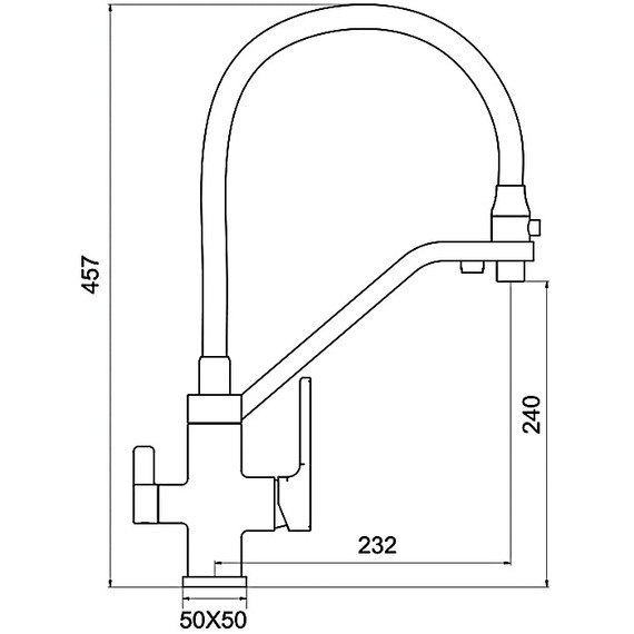 Смеситель для кухни Gappo G4317-6, черный фото 14