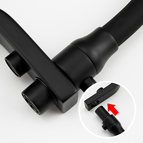 Смеситель для кухни Gappo G4317-6, черный фото 4