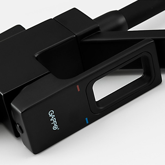 Смеситель для кухни Gappo G4317-6, черный фото 5