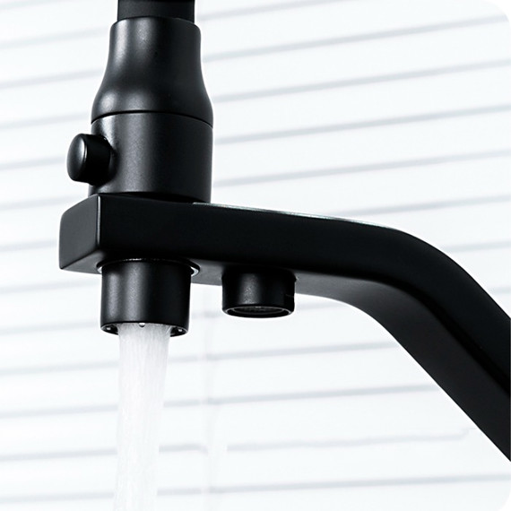 Смеситель для кухни Gappo G4317-6, черный фото 8