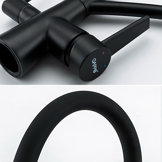 Смеситель для кухни Gappo G4398-16, черный фото 4