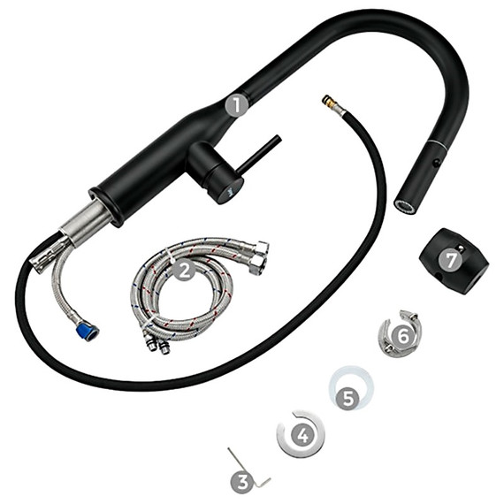 Смеситель для кухни Gappo G4398-46, черный фото 4