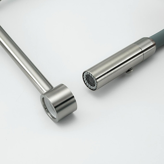 Смеситель для кухни Gappo G4398-55, серый/сатин фото 5