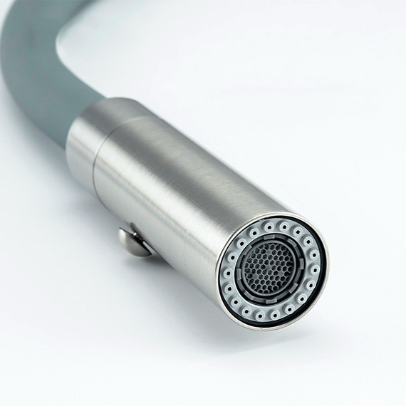 Смеситель для кухни Gappo G4398-55, серый/сатин фото 6