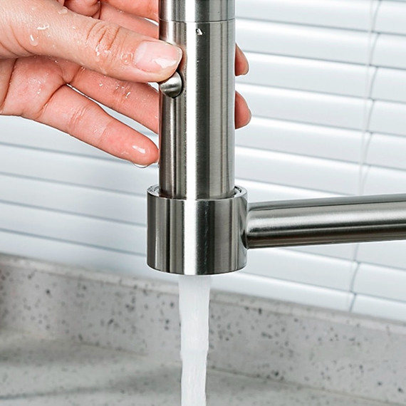 Смеситель для кухни Gappo G4398-55, серый/сатин фото 8