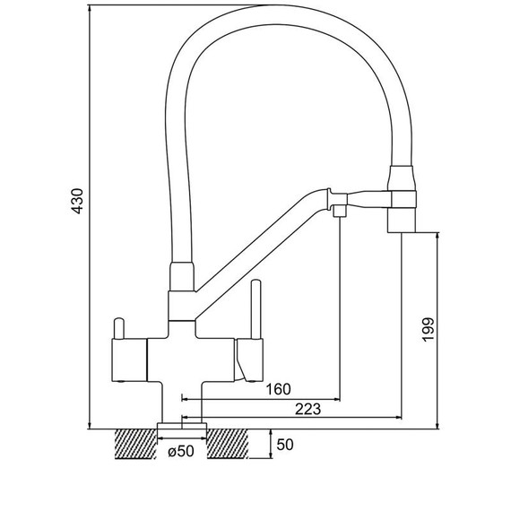 Смеситель для кухни Gappo G4398-85, сатин/черный фото 38