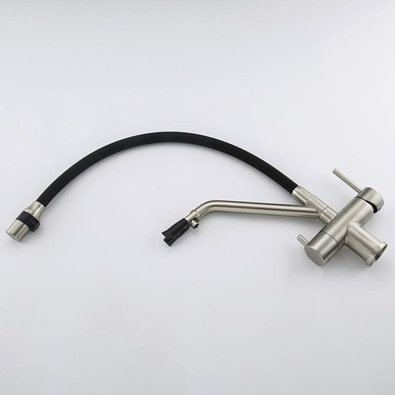 Смеситель для кухни Gappo G4398-85, сатин/черный фото 30