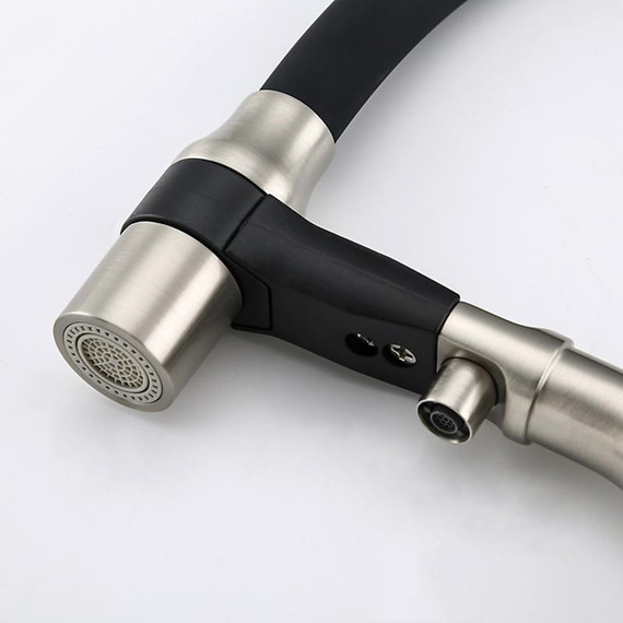 Смеситель для кухни Gappo G4398-85, сатин/черный фото 32