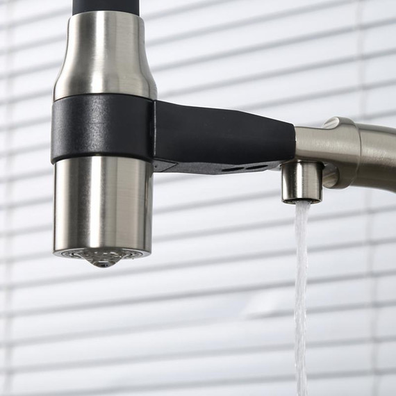 Смеситель для кухни Gappo G4398-85, сатин/черный фото 16