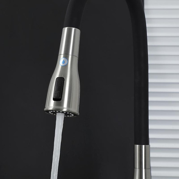 Смеситель для кухни Gappo G4399-65, сатин/черный фото 19