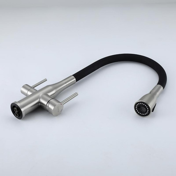 Смеситель для кухни Gappo G4399-65, сатин/черный фото 32