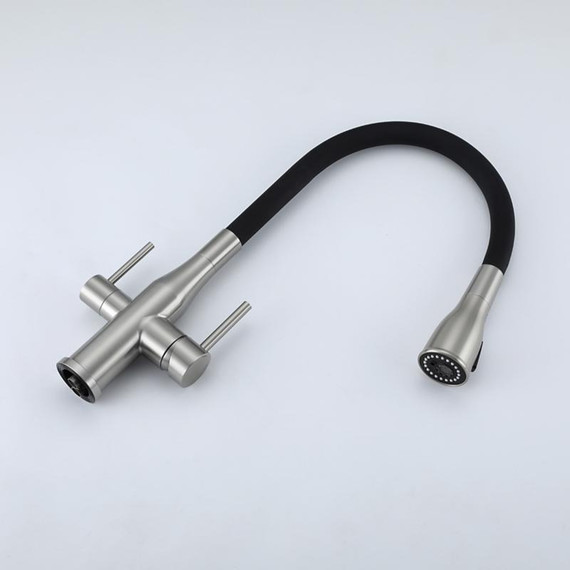 Смеситель для кухни Gappo G4399-65, сатин/черный фото 33