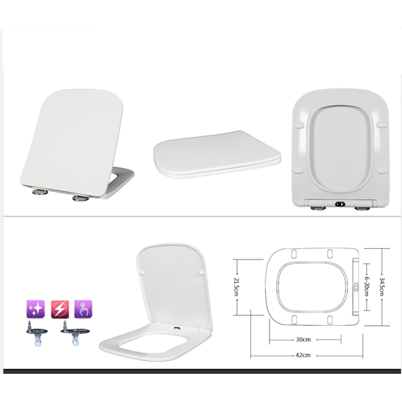 Унитаз подвесной безободковый Taliente Correto CR25200 с крышкой микролифт, Цвет производителя: белый фото 7