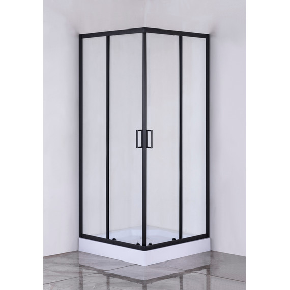 Душевое ограждение Taliente 80x80 см TA-08082-1CB, чёрный/прозрачное фото 2