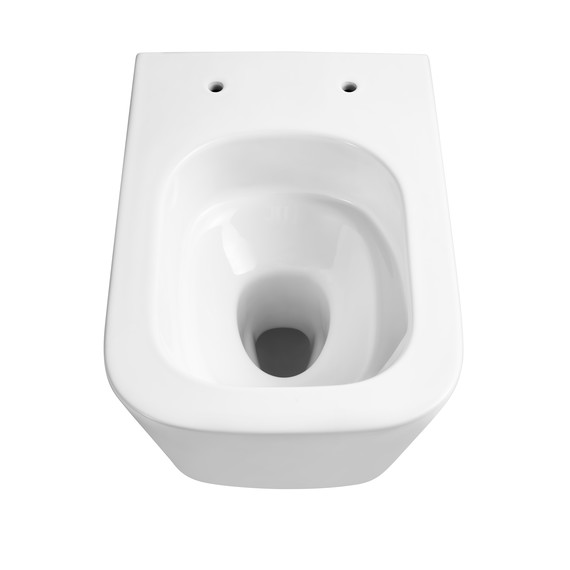 Унитаз подвесной безободковый Taliente Correto Tornado 3 CR55003 с крышкой микролифт (система смыва Торнадо) фото 3