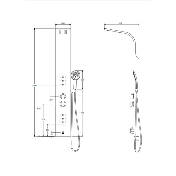 Гидромассажная панель Taliente ТА-G-S01C+s фото 4