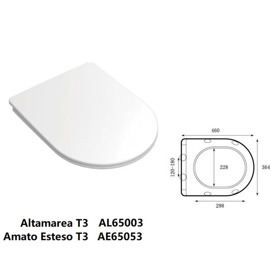 Унитаз подвесной безободковый Taliente Amato Esteso T3 AE65053 с крышкой микролифт (система смыва Торнадо) фото 9