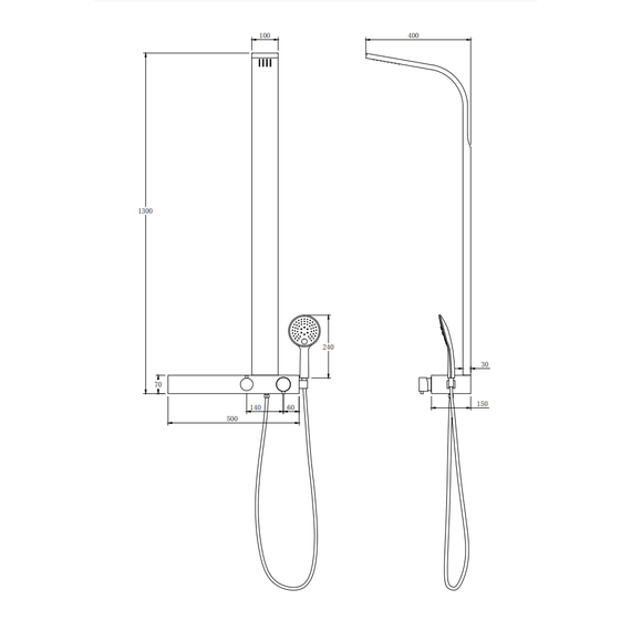 Душевая стойка Taliente ТА-G-TS1301C фото 4