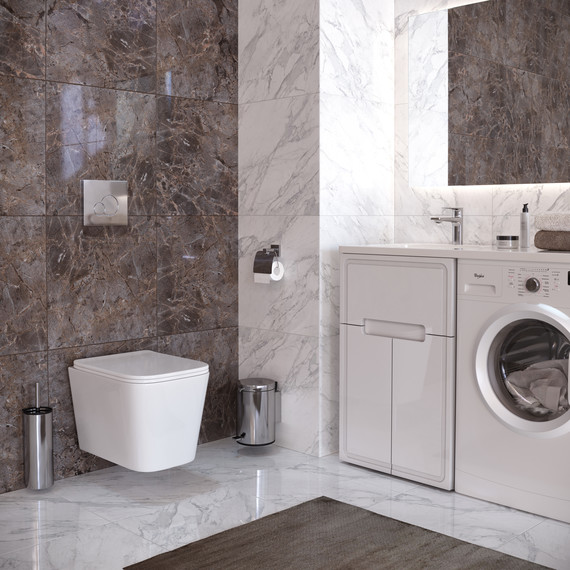 Унитаз подвесной безободковый Taliente Correto CR25200 с крышкой микролифт, Цвет производителя: белый фото 5