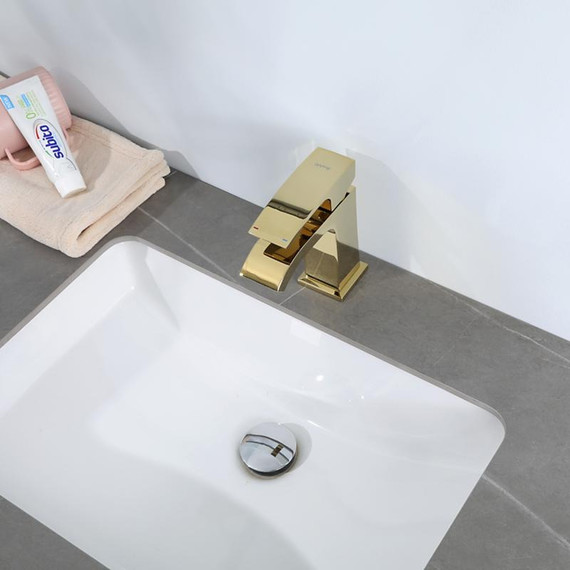 Смеситель для раковины Gappo G1007-3, золото фото 4