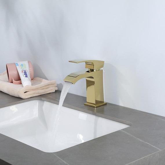 Смеситель для раковины Gappo G1007-3, золото фото 5