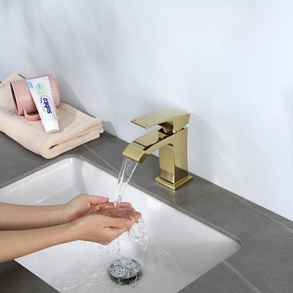 Смеситель для раковины Gappo G1007-3, золото фото 7