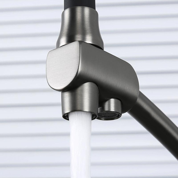 Смеситель для кухни Gappo G4398-19, оружейная сталь фото 7