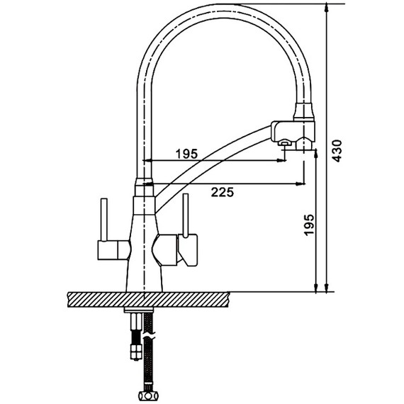 Смеситель для кухни Gappo G4398-1, черный/бронза фото 11