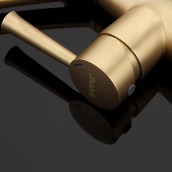 Смеситель для кухни Gappo G4398-1, черный/бронза фото 6