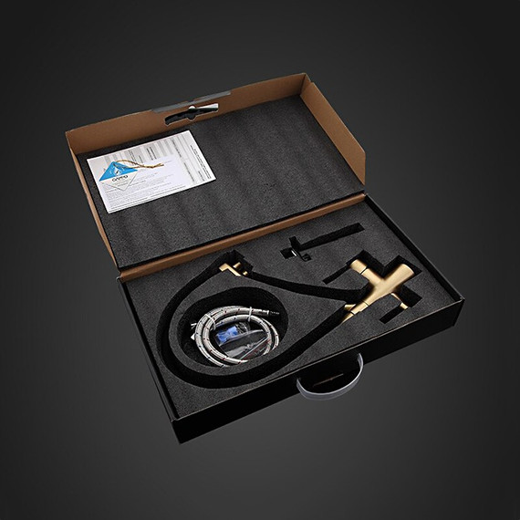 Смеситель для кухни Gappo G4398-1, черный/бронза фото 10