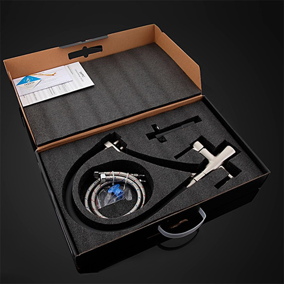 Смеситель для кухни Gappo G4398, серый/сатин фото 12