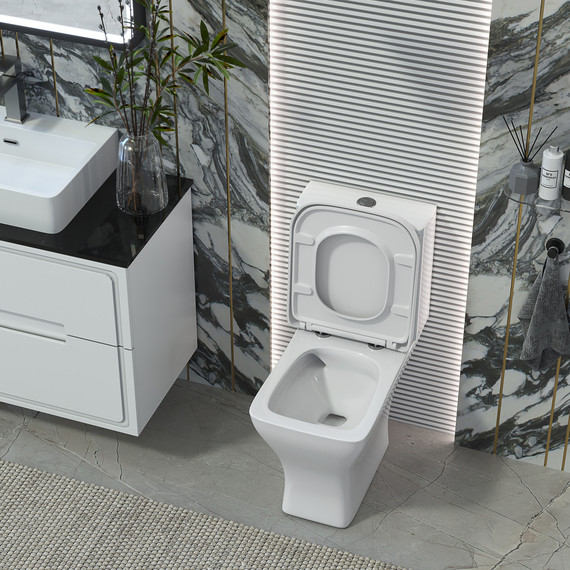 Унитаз-компакт безободковый Taliente Elegante Vortex EL45055 с крышкой микролифт (система смыва Торнадо) фото 4