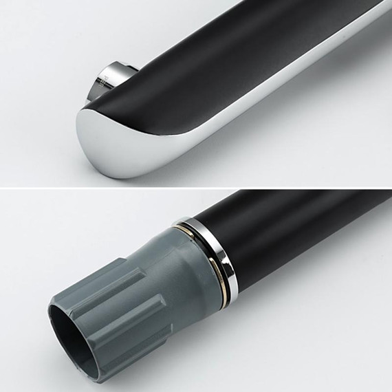 Смеситель для раковины высокий Gappo G1003-16, черный/хром фото 9