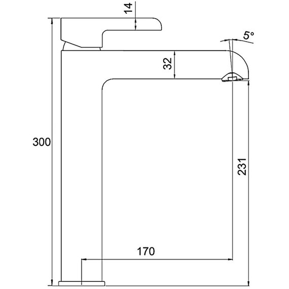 Смеситель для раковины высокий Gappo G1003-16, черный/хром фото 12