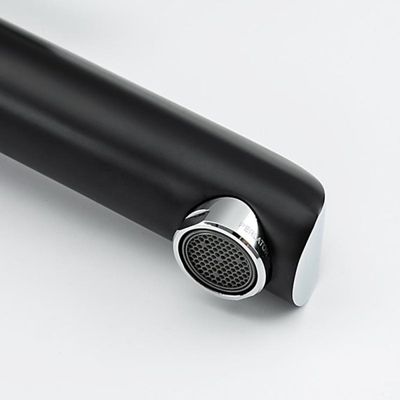 Смеситель для раковины высокий Gappo G1003-16, черный/хром фото 5