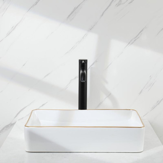 Смеситель для раковины высокий Gappo G06-6 G1006-26, чёрный, Цвет производителя: чёрный фото 4