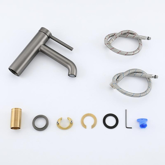 Смеситель для раковины Gappo G06-9 G1006-9, оружейная сталь фото 22